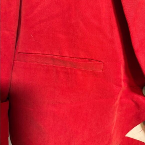 Cartonnier Red Velvet Blazer Women’s Size 2 - Picture 3 of 9